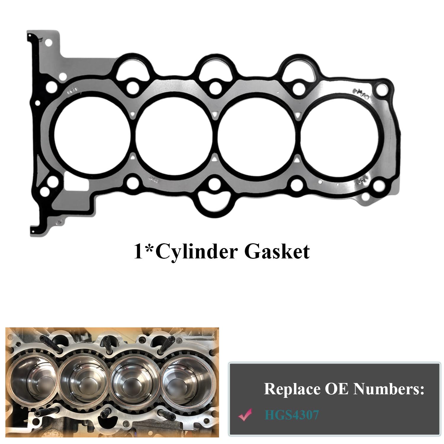 DNJ HGS4307 Head Gasket Set For 2013-2018 Hyundai & Kia 1.6L Gamma Engine - Forte, Optima, 1591cc - View #3