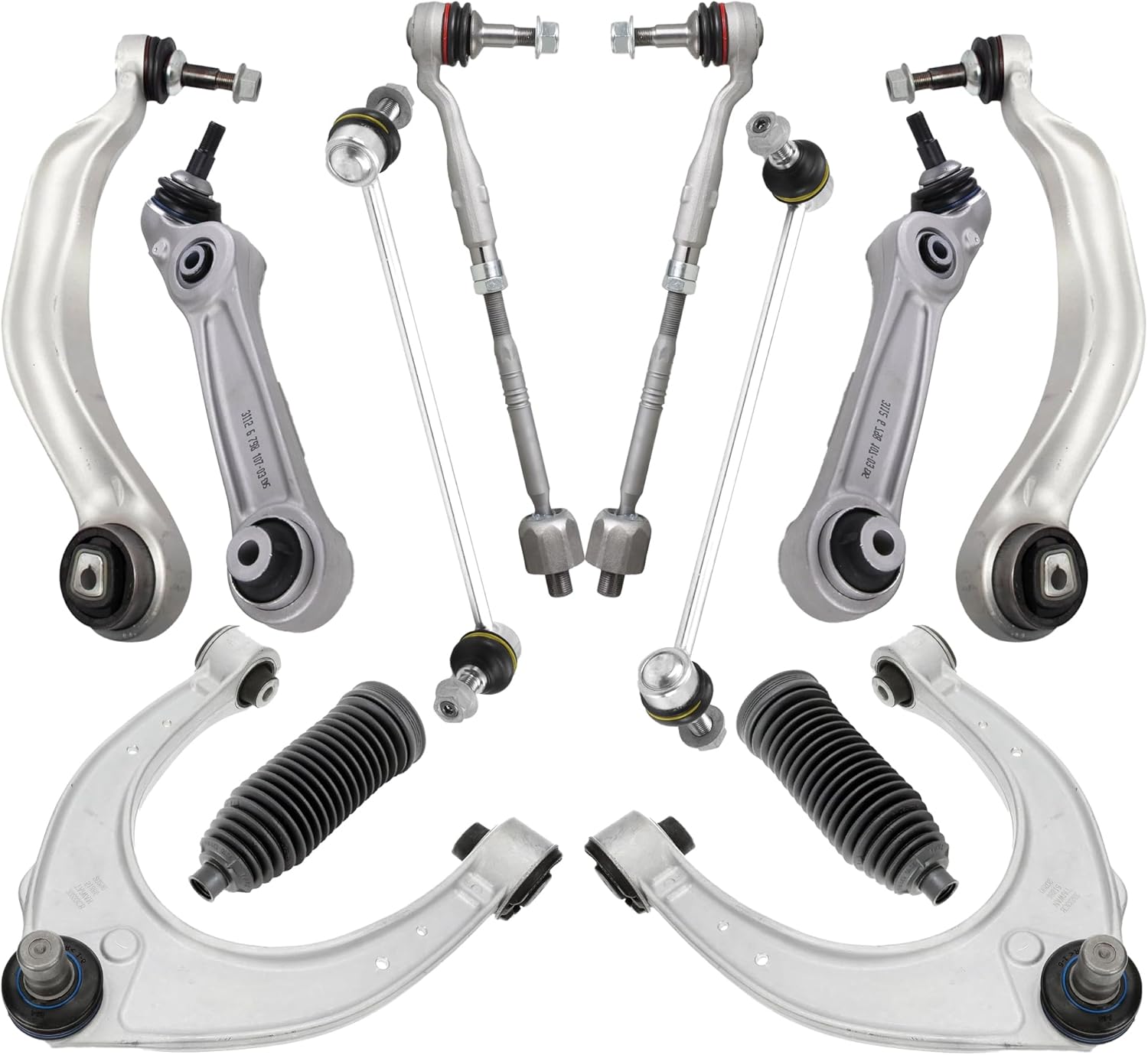 10Pcs Rear Control Arm Compatible With BMW F22 F23 F30 F31 F32 228i 230i 320i 328d 328i 330i 330e 335i 340i 428i 430i 435i 440i M240i xDrive Suspension Kit with Ball Joints
