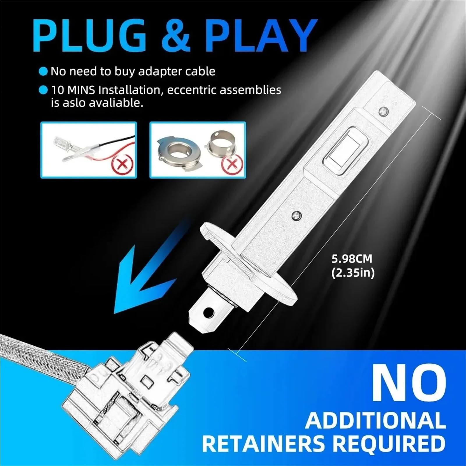 LED Oświetlenie pomocnicze Reflektor LED H1 50000LM 120W Canbus