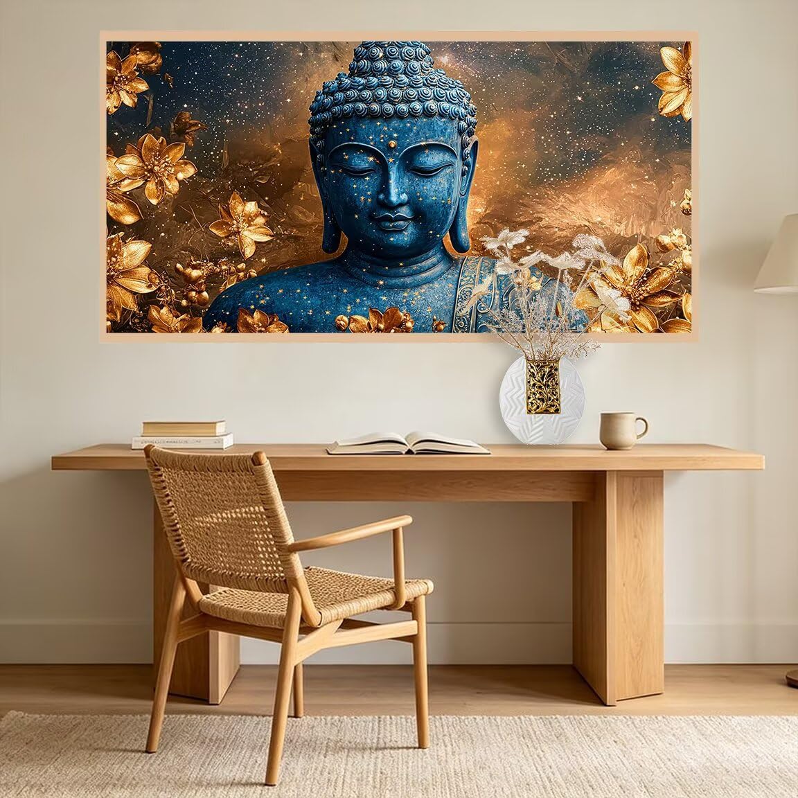 Diamond Painting Lotus, DIY Diamond Painting Erwachsene Groß 120x60cm -0416