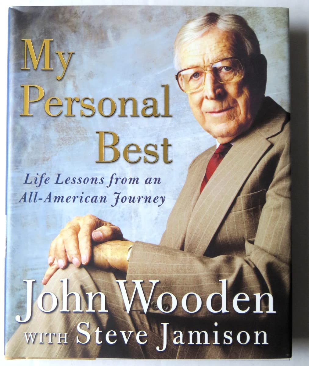 john wooden signed autographed book my personal best ucla beckett coa