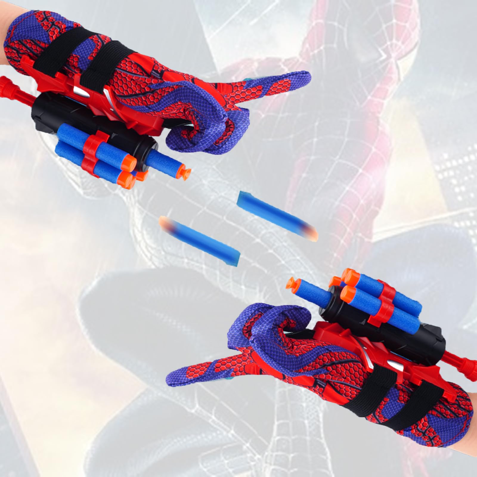LARDERGOSpider Web Shooters for Kids,Cool Spider Gloves Launcher Wrist Toy Gift for Christmas Birthday - 2 Pack