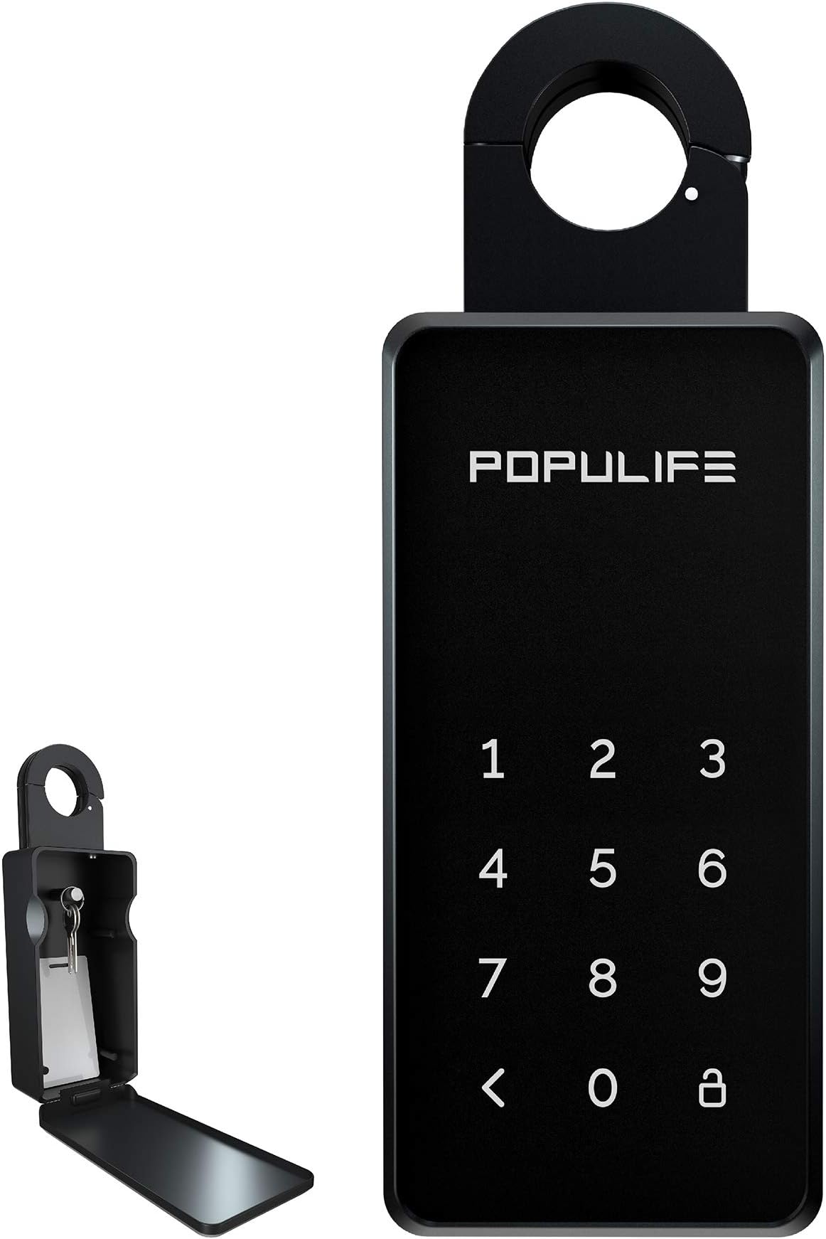 Populife Keybox，IP65 Bluetooth Smart Key Lock Box Replaceable Password for Home, Hotel, School, Office