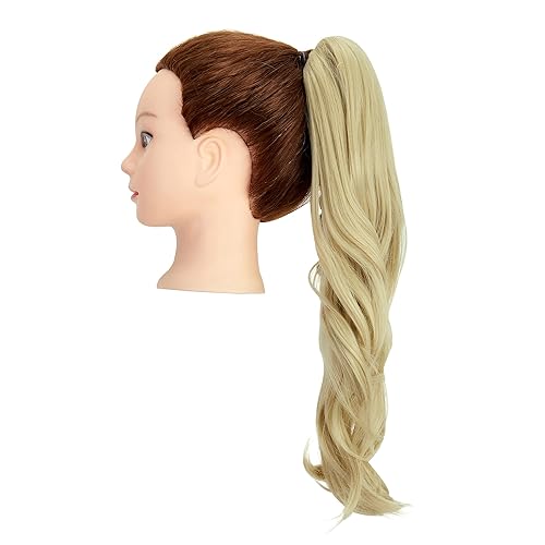 Miniatura 4 de Extensión de cola de caballo de 18 pulgadas 20 pulgadas, rizado, ondulado, recto, clip en el postizo de una pieza de una pieza de mandíbula larga