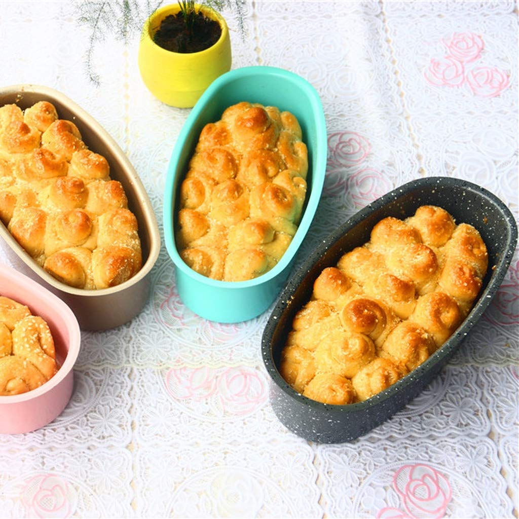 RJJ Narzędzia do pieczenia formy ciasto owalne ser serem non-stick ciasto chleb formy non-stick piekarnik ciasto złoto (Color : Golden)