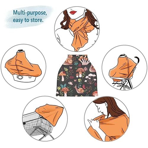 Miniatura 5 de Funda de asiento de coche para bebé, suave y elástica, cubierta de toldo para asiento de automóvil, funda de lactancia para recién nacidos, para