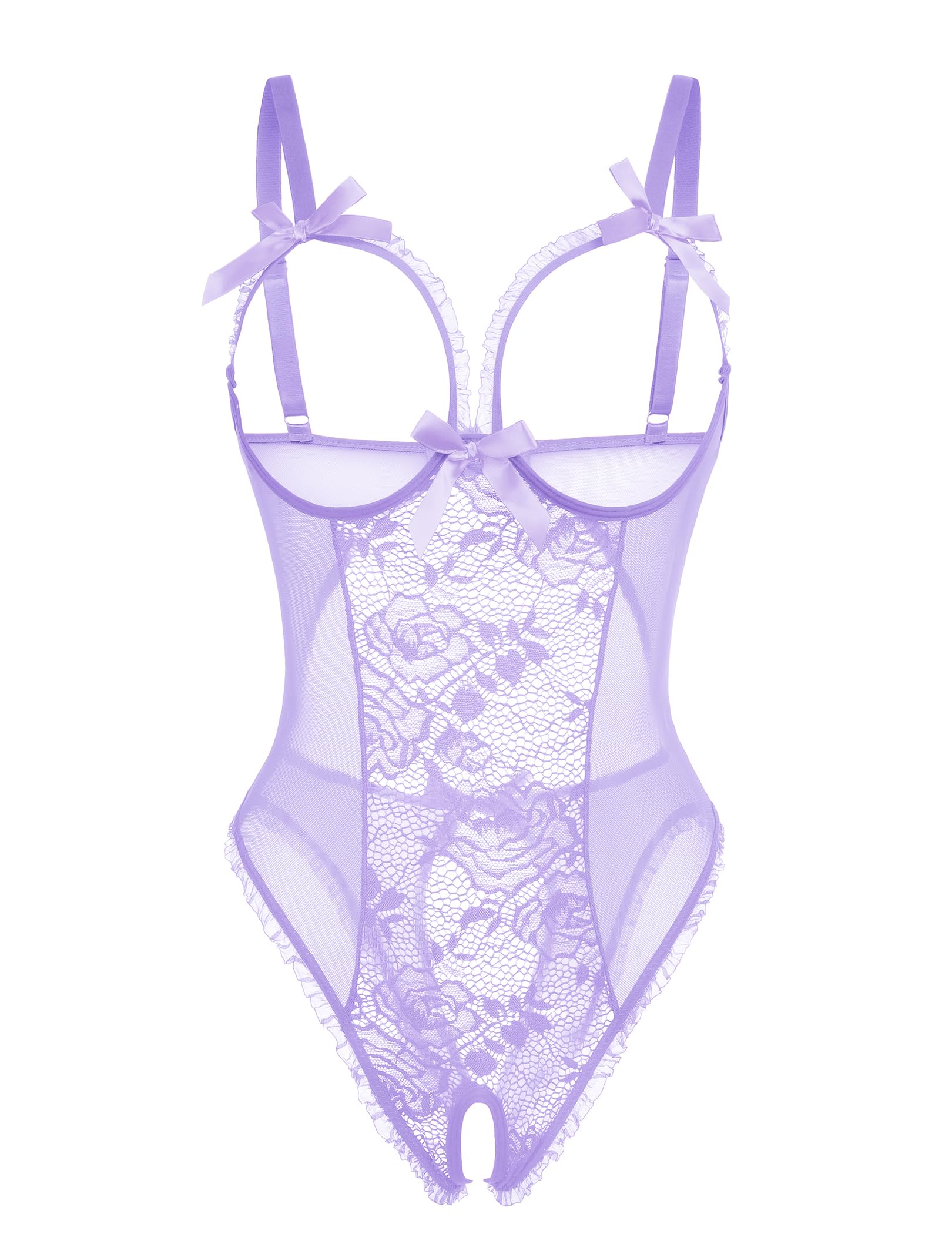 Avidlove Women One Piece Lingerie Sexy Lace Babydoll Mini Bodysuit
