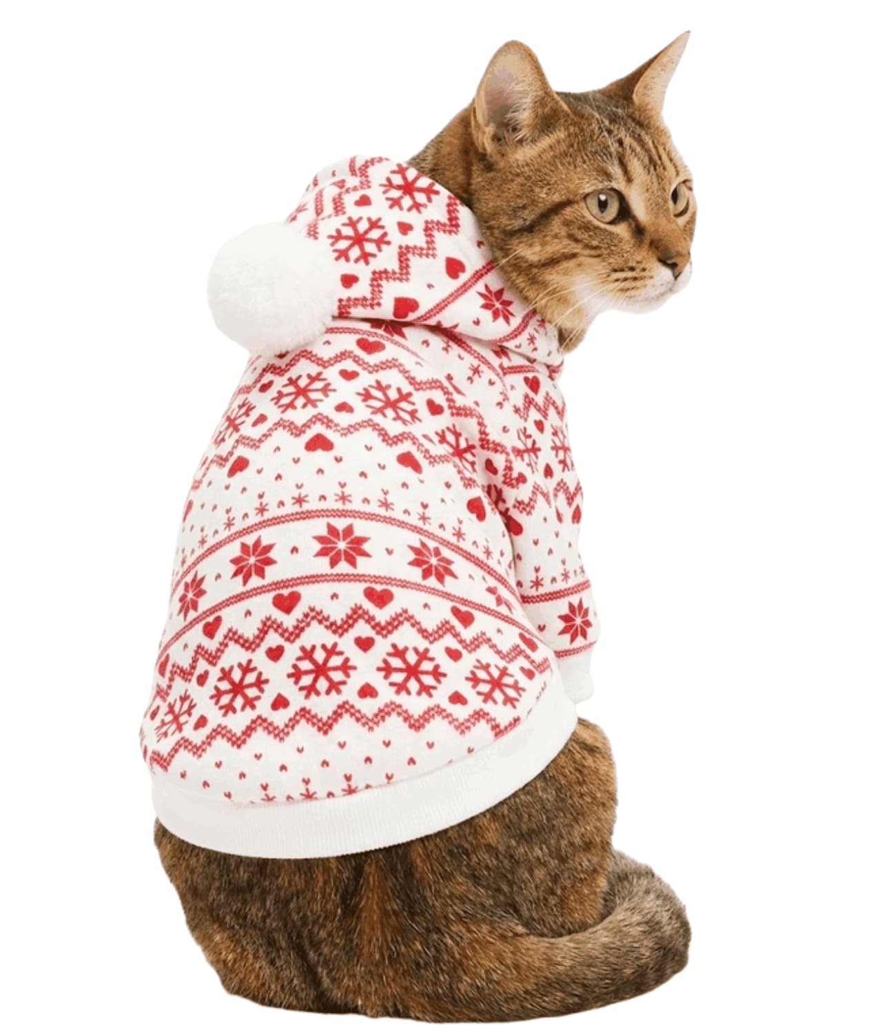 Christmas Dog Hoodie for Small Dogs，Chihuahua Sweater Cats Clothes, Puppy Kitten Pet Sweatshirt Xmas Outfits