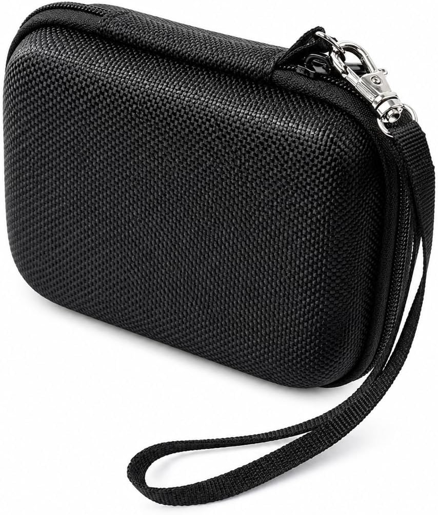 MP3 Player Case Compatible with Surfans F20, HIFI WALKER H2/H2 Touch/G7/G7 Mini, Hard EVA Protective Carrying Case for MP3 MP4 Player with Mesh Pocket for Earphones & Cable (Black, Case Only)