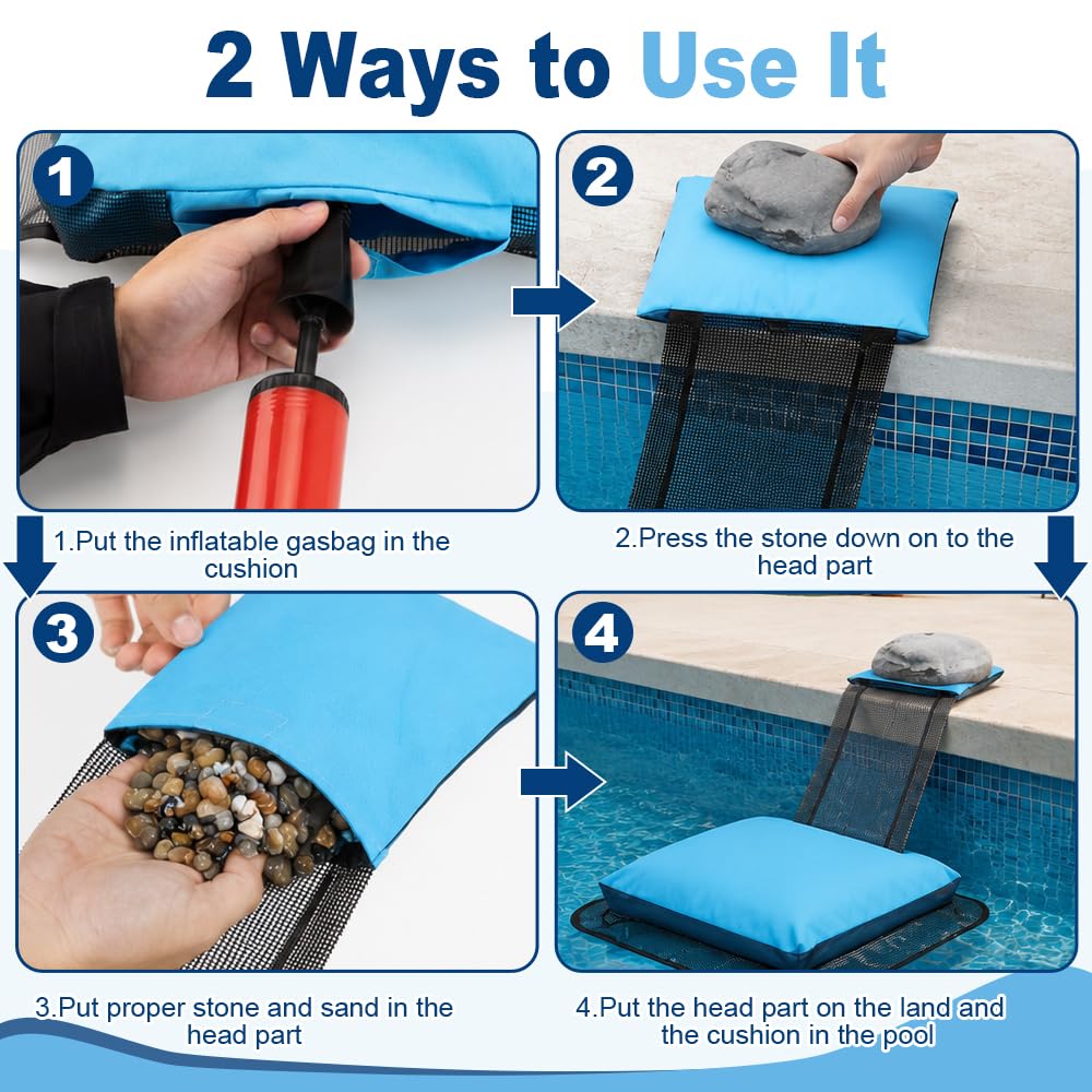 Rampa de Escape para Piscina, SGZIOO 2 Piezas Flotante Almohadilla de Escape para Mascotas, Inflable Rampas de Escape Salva a Ranas, Patos, Aves y Otros Animales Pequeños de Ahogarse