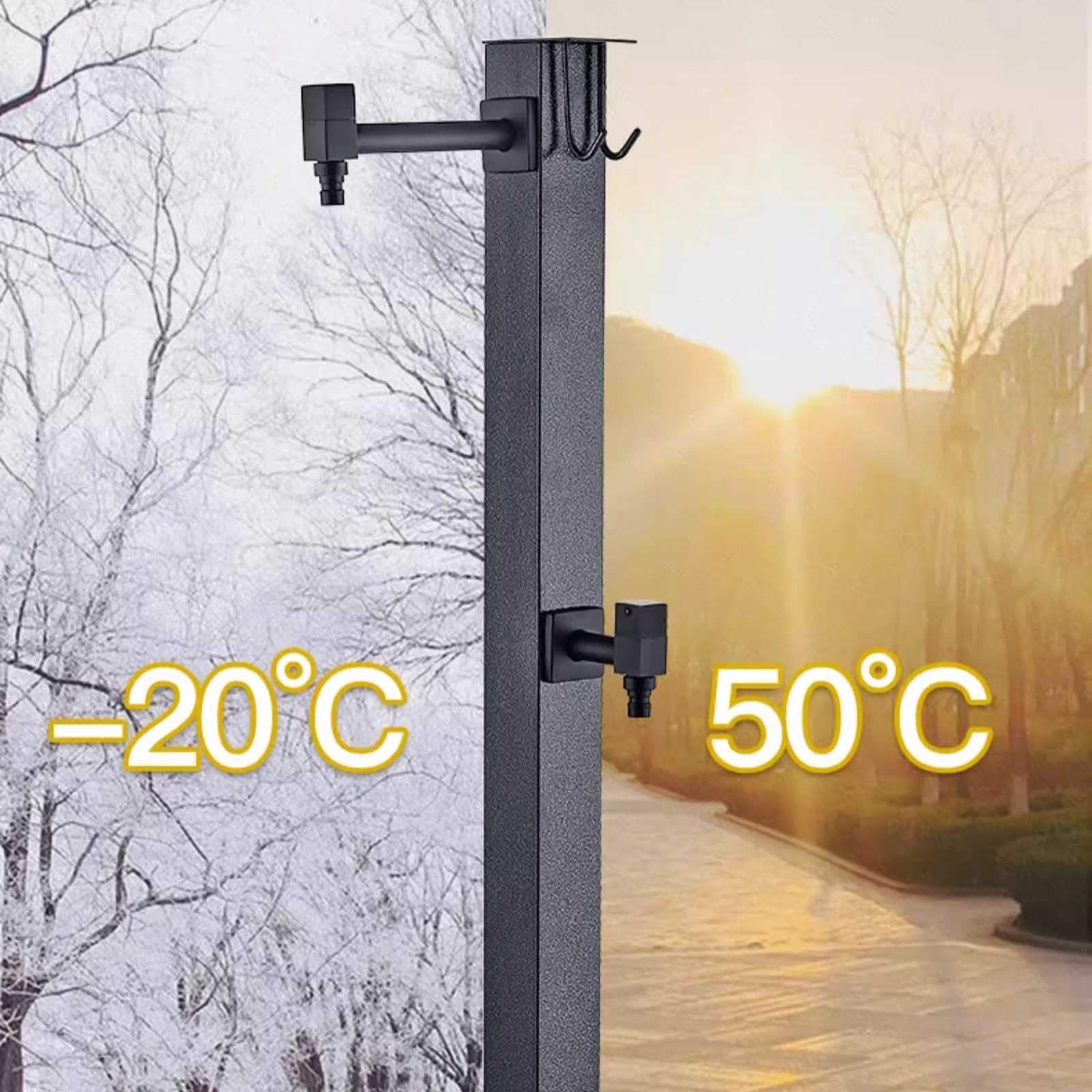 Rubinetto da giardino in acciaio inox, resistente al gelo e resistente alle fessure
