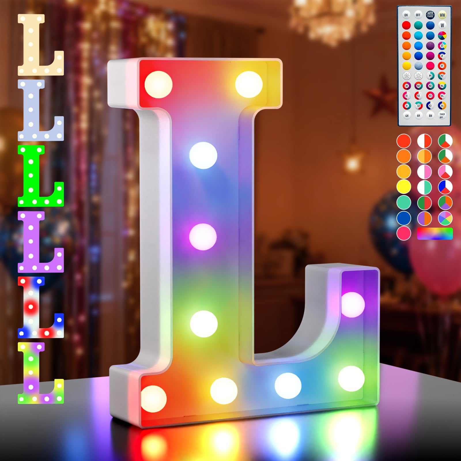 Ledido LED Light Up Marquee Numbers Sign - Cool & Warm Light up Numbers for 40th Birthday Decorations, LED Number Lights for Wedding Anniversary Grad Home Bedroom Table Wall Party Decor, Number 40 — view 9
