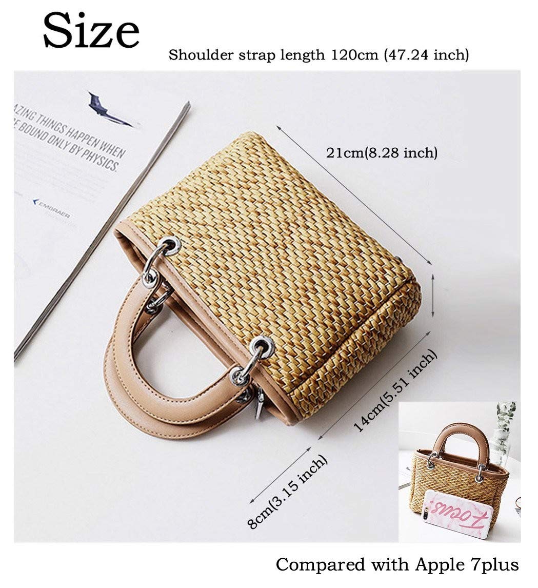 CXBLTendenze di Moda Donna Paglia Borsa a Tracolla Ms Ms Borsa a Mano Donna Paglia Borsa a Mano