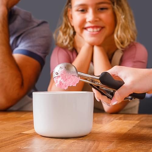 Miniatura 7 de Ultra Cuisine Cuchara para galletas, cuchara multiusos, apta para lavavajillas, cuchara de galletas de acero inoxidable con agarre de silicona,