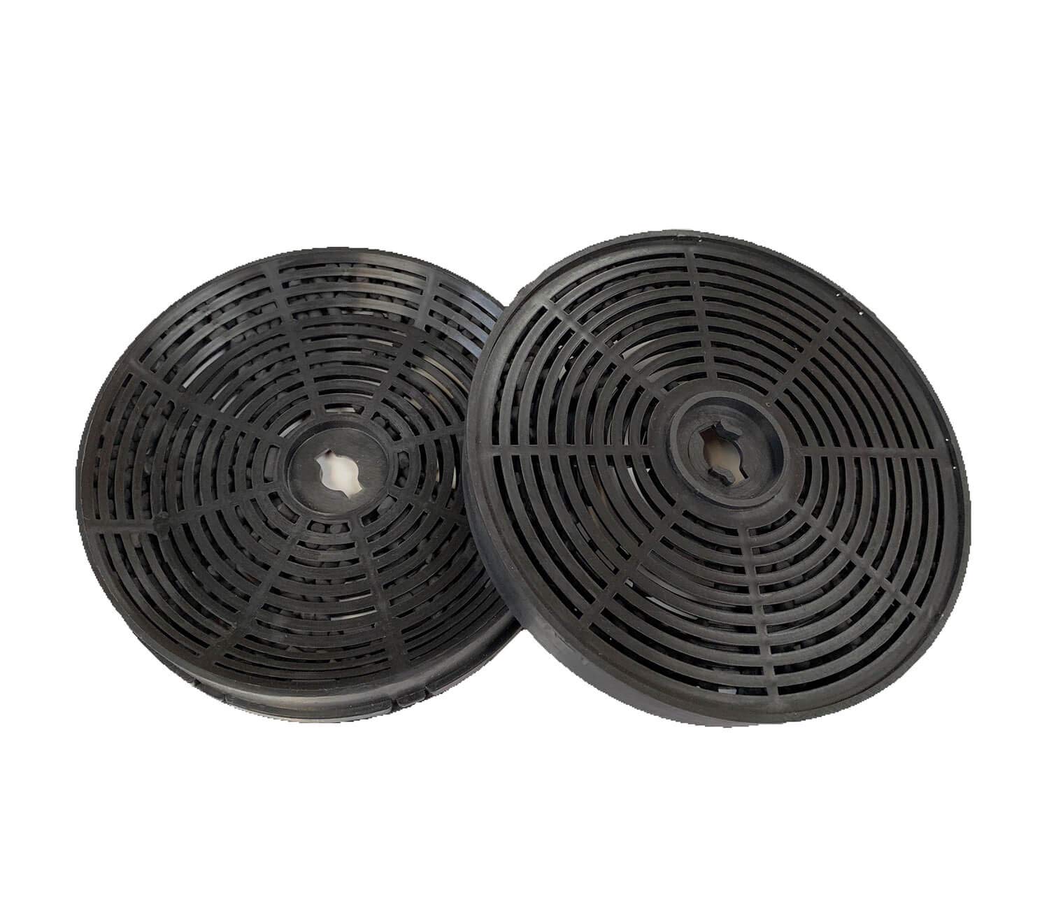 K450 Aktivkohlefilter für Dunstabzugshaube, 2 Stück, Rund, Schwarz