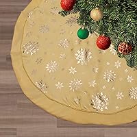 Vista 34 de Flash World Falda de Árbol de Navidad Grande de 36 Pulgadas, Alfombrilla de Cubierta Suave para Decoración de Navidad, Collar de Copo de Nieve