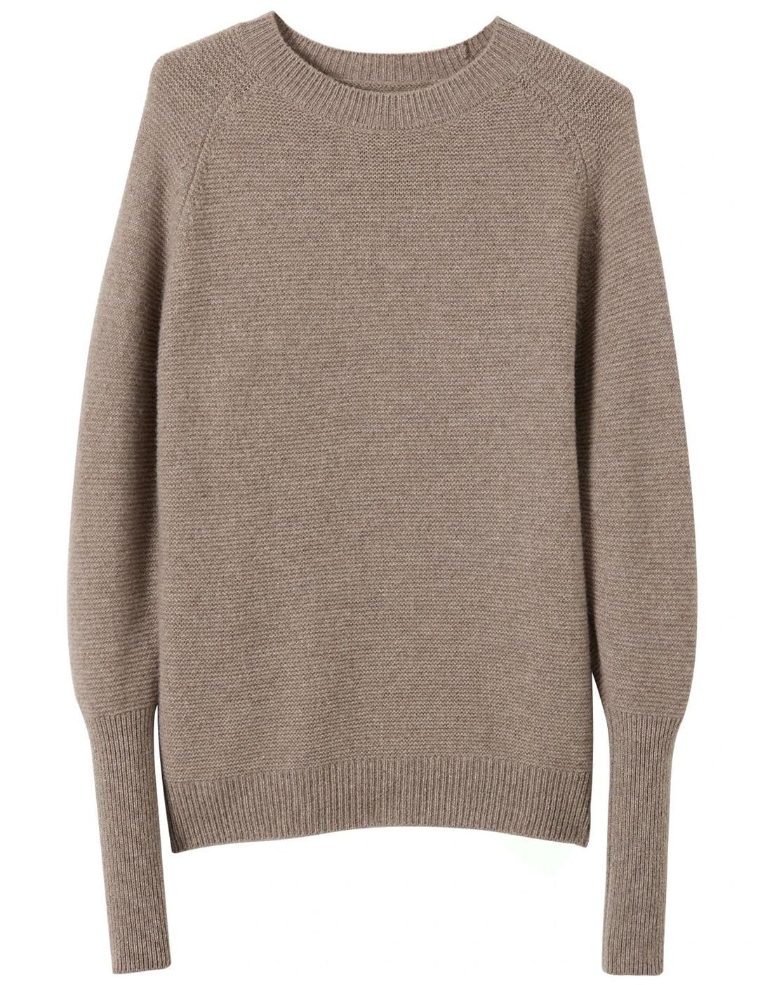 Wjnvfioo Maglione da donna in lana merino autunno inverno caldo morbido casual girocollo top manica lunga pullover lavorato a maglia