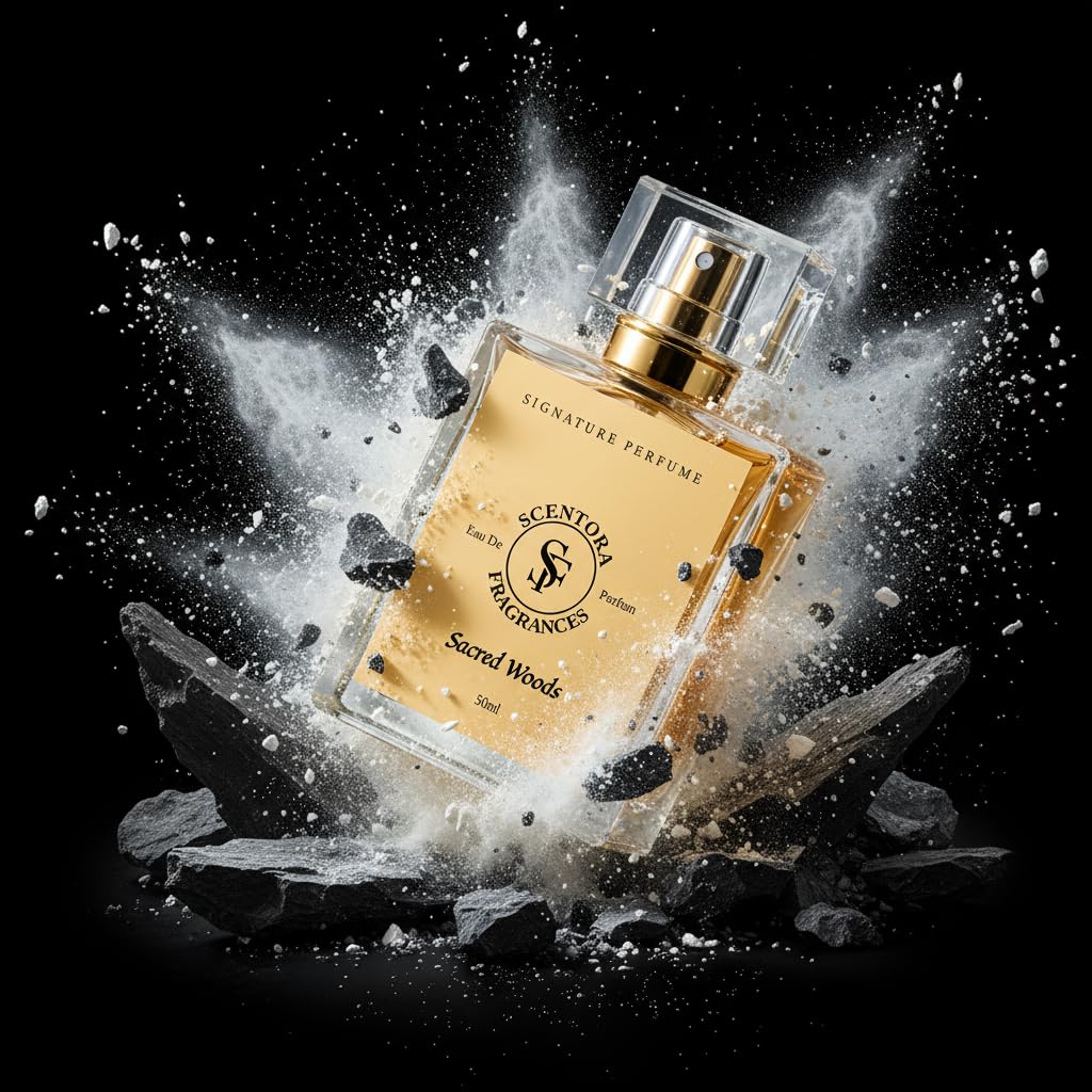 Scentora Fragrances Sacred Woods 50ml Extrait De Parfum | Unisex Long Lasting Luxury Perfume | Premium Sandalwood & Cedar Intense Fragrance | Ideal for Gifting 1