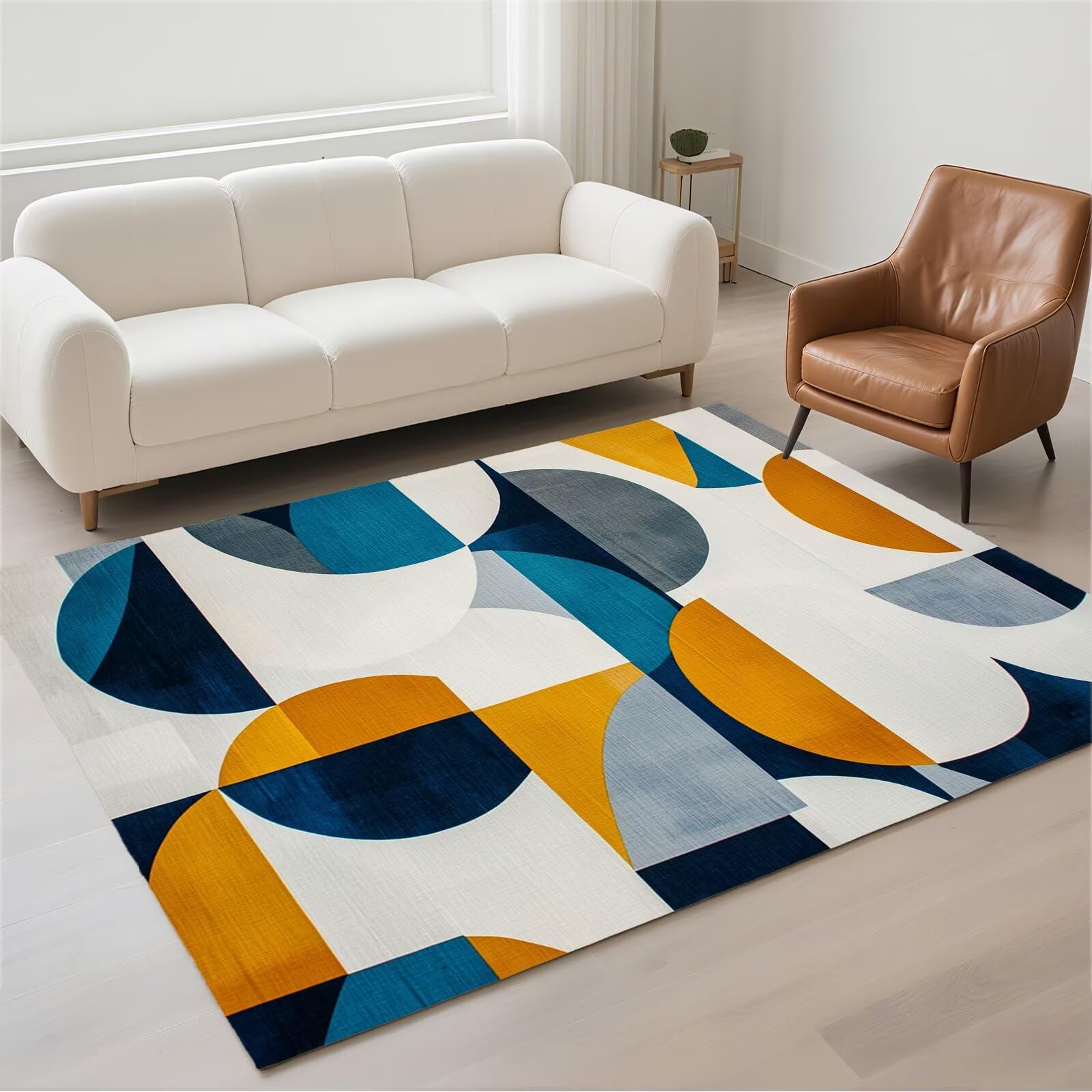 Tapis lavable en machine et antidérapant, le tapis bouclé étanche 50x80 cm