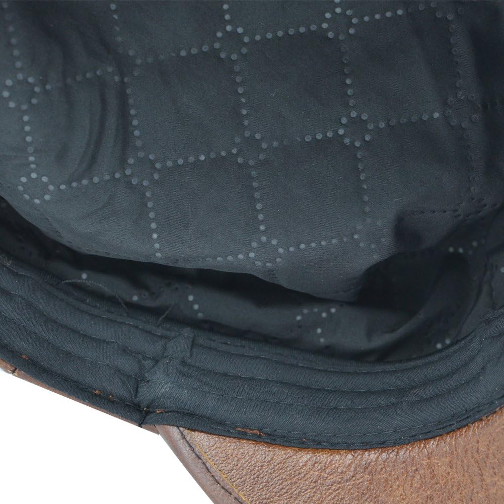 Men's Leather Greek Fisherman Sailor Fiddler Driver Hat Flat Cap - Image 6