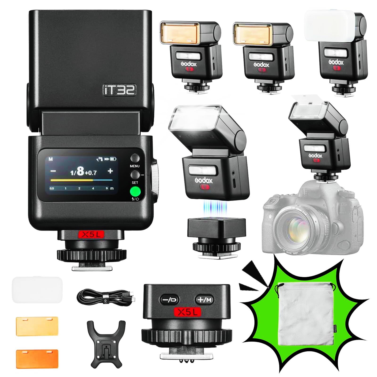 Amazon.com : Godox iT32 X5L TTL Camera Flash with X5 L Flash