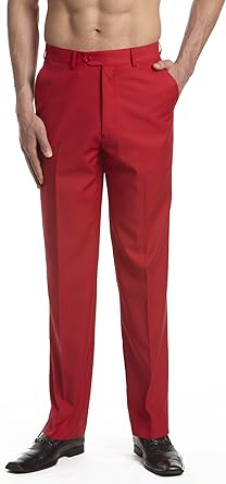 Pantalon de vestir rojo hombre Clearance
