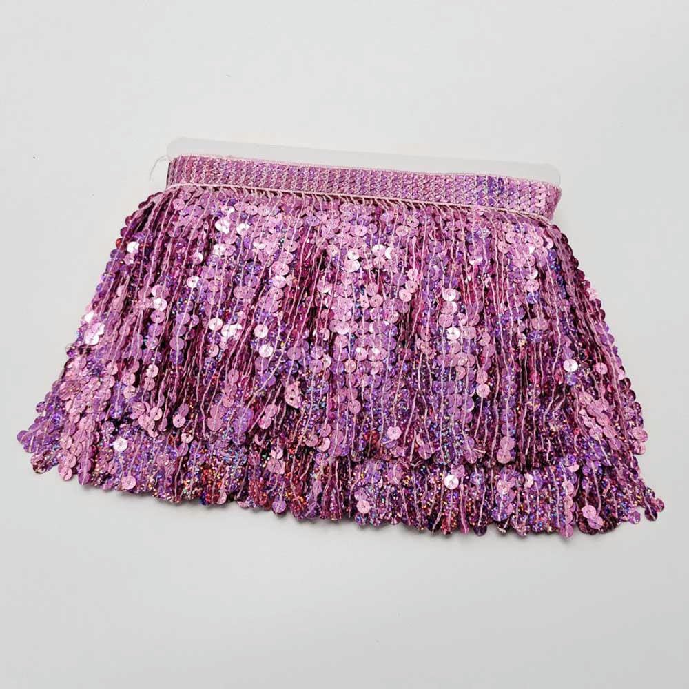 En gros 10 Yards Sequin Or Dentelle Frange Garniture Gland Frange Coupe Pour DIY Scène Vêtements Accessoires Dentelle Ruban Rideau DIY-10 Yards-Or