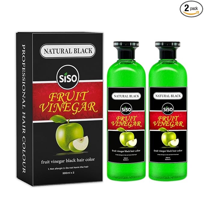 Siso Fruit Vinegar Hair Color, Natural Black Color D
