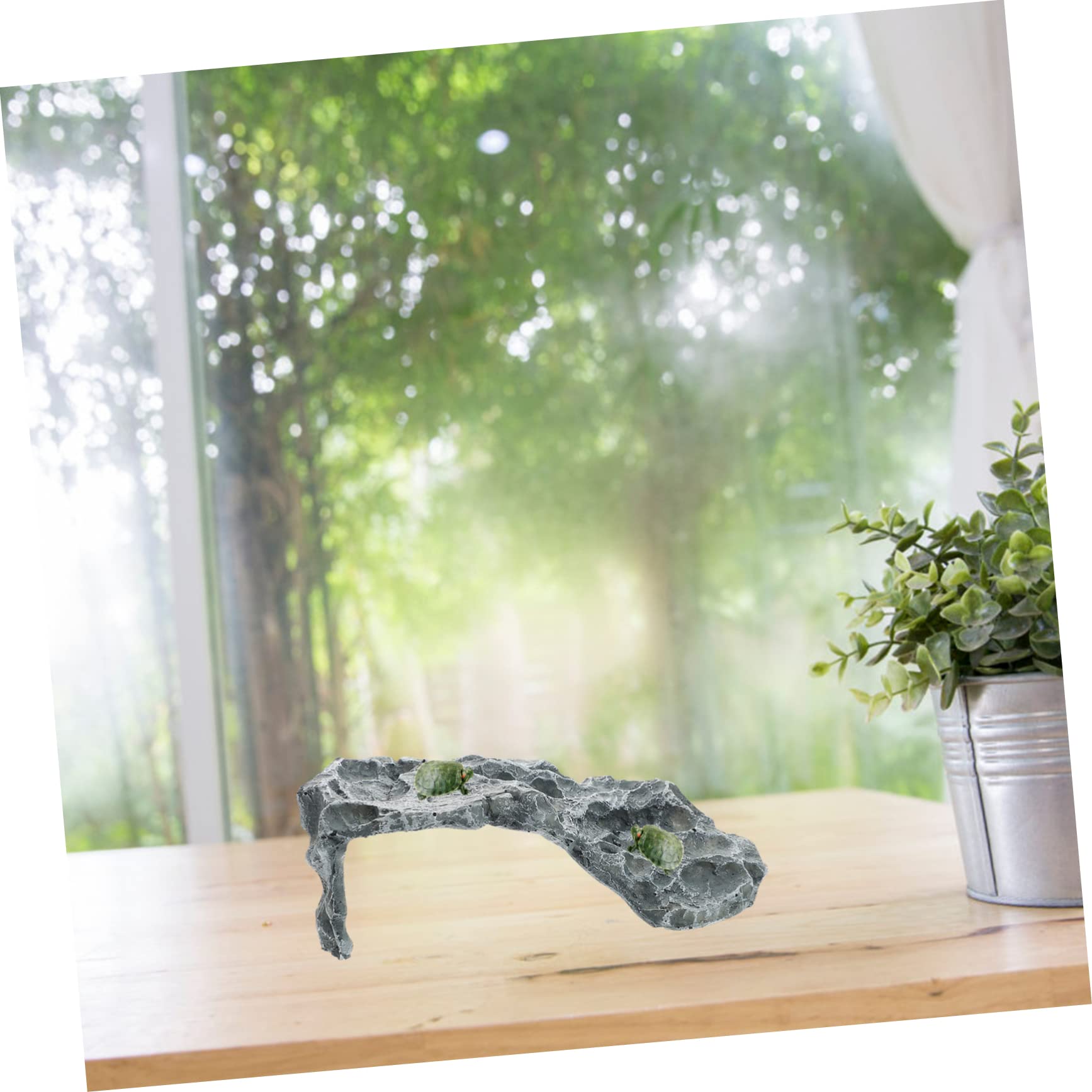 Housoutil Plataforma de Asoleamiento para Tortugas Pequeñas y Reptiles Material de Resina Cómoda para Terrario y Acuario Decorativo para Hábitat de Tortugas