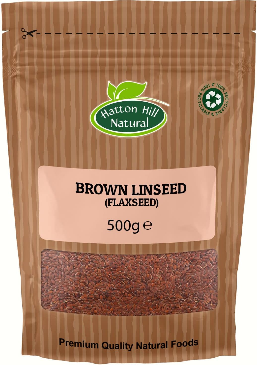 Brown Linseed (Flaxseed) 500g by Hatton Hill - Free UK Delivery