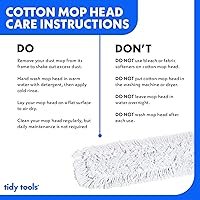 Vista 8 de Trapeador de polvo comercial – Barredora de piso de 30 pulgadas para madera dura, cabezal de trapeador de algodón reutilizable, mango extensible