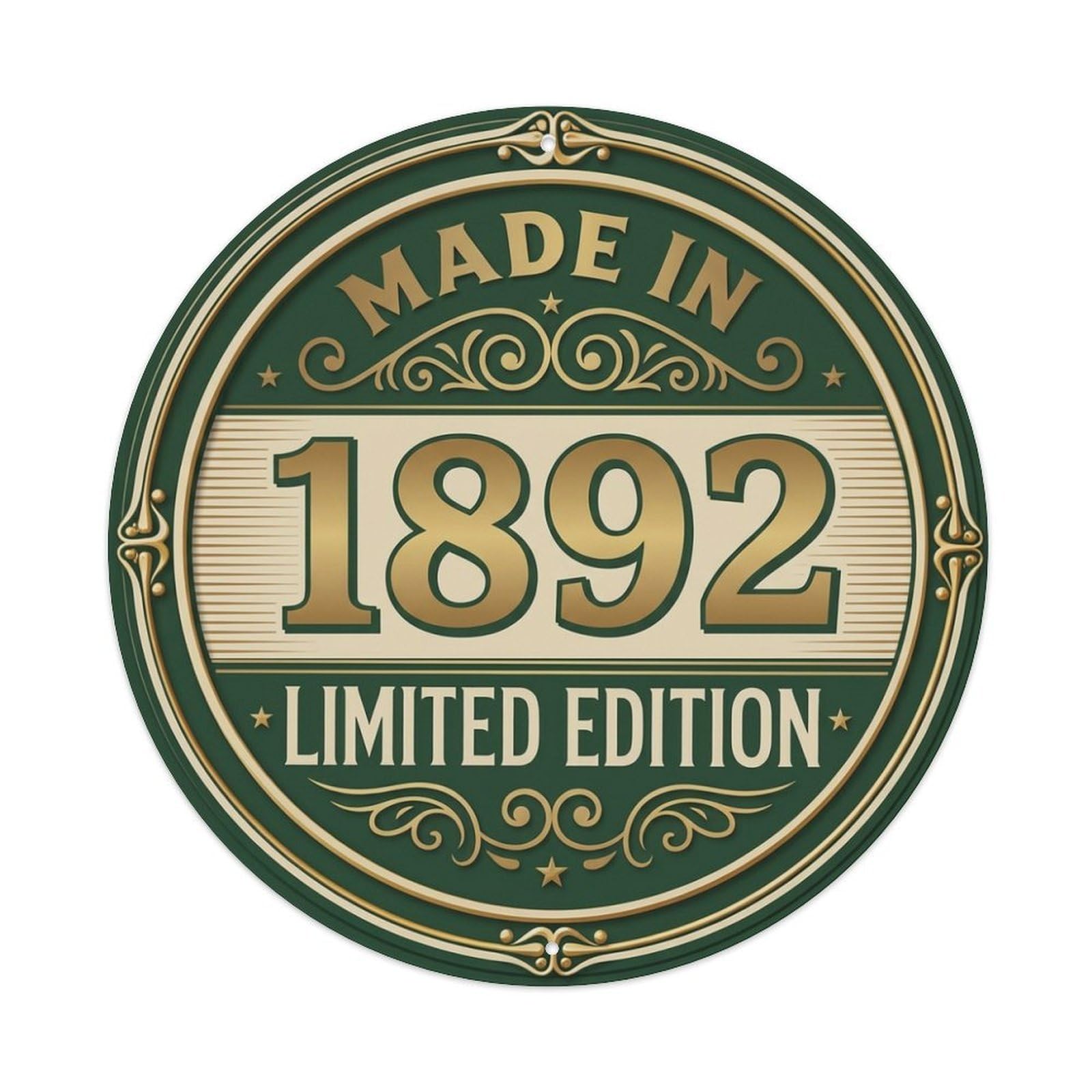 Made In 1892 Limited Edition Metal Tin Sign