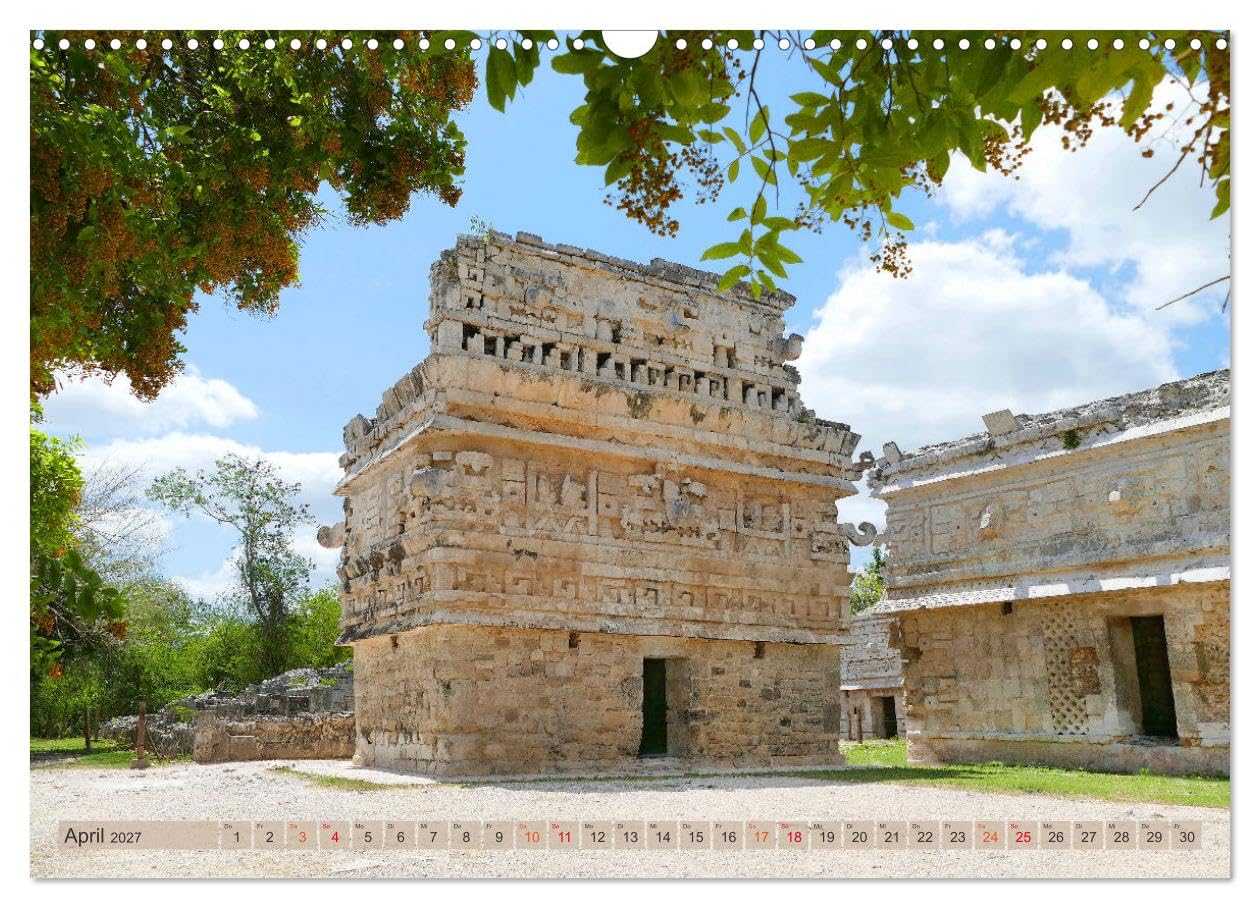 CALVENDO - Geheimnisvolle Orte Yucatán (Wandkalender 2027 DIN A3 quer), Monatskalender: Auf den Spuren der Maya – entdecken Sie ein Stück Mexiko!