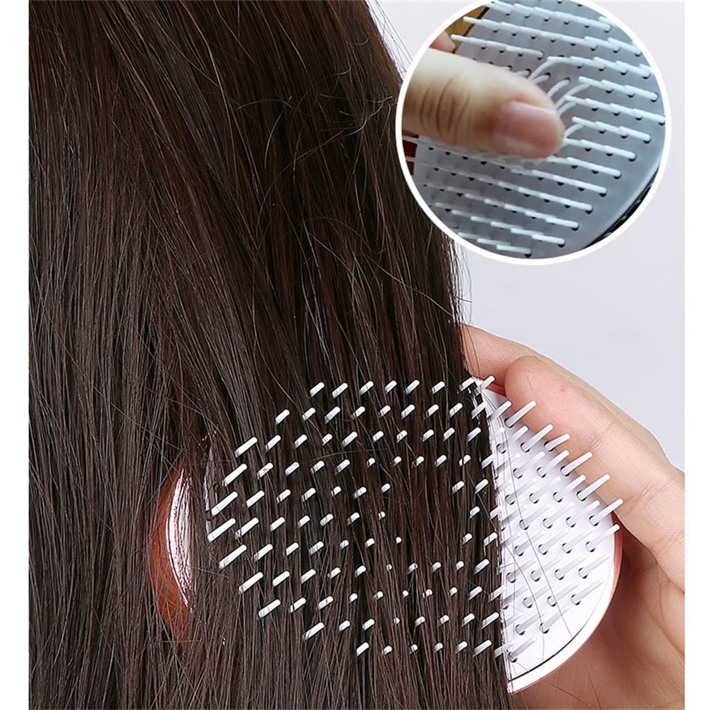 Pettine a Specchio, Pettine Portatile da Portare con s茅, Pettine Pieghevole, Piccolo Pettine con Cuscino d'Aria e airbag, Pettine per Capelli Senza Nodi, da Donna