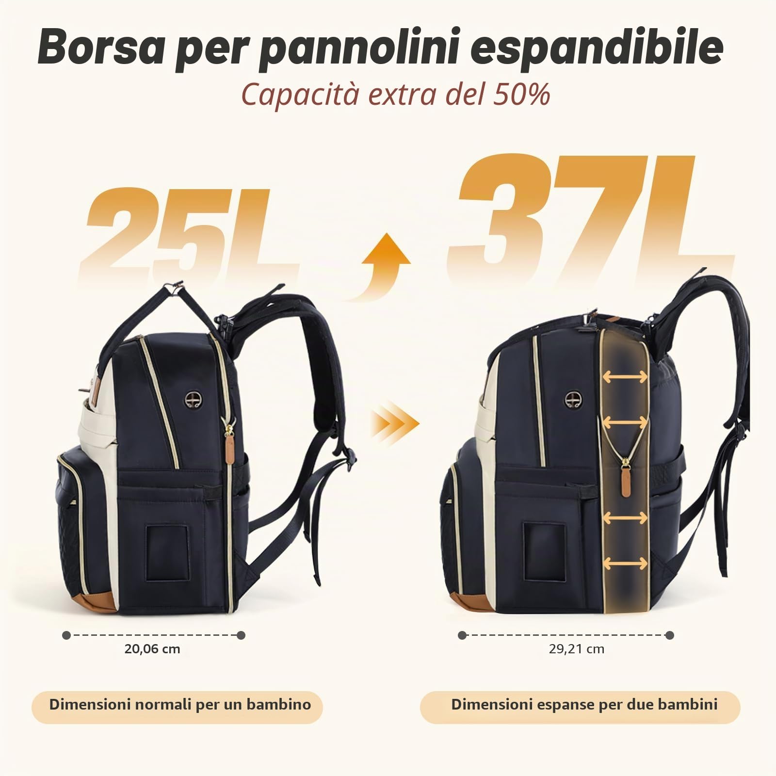 Zaino fasciatoio 25-37L