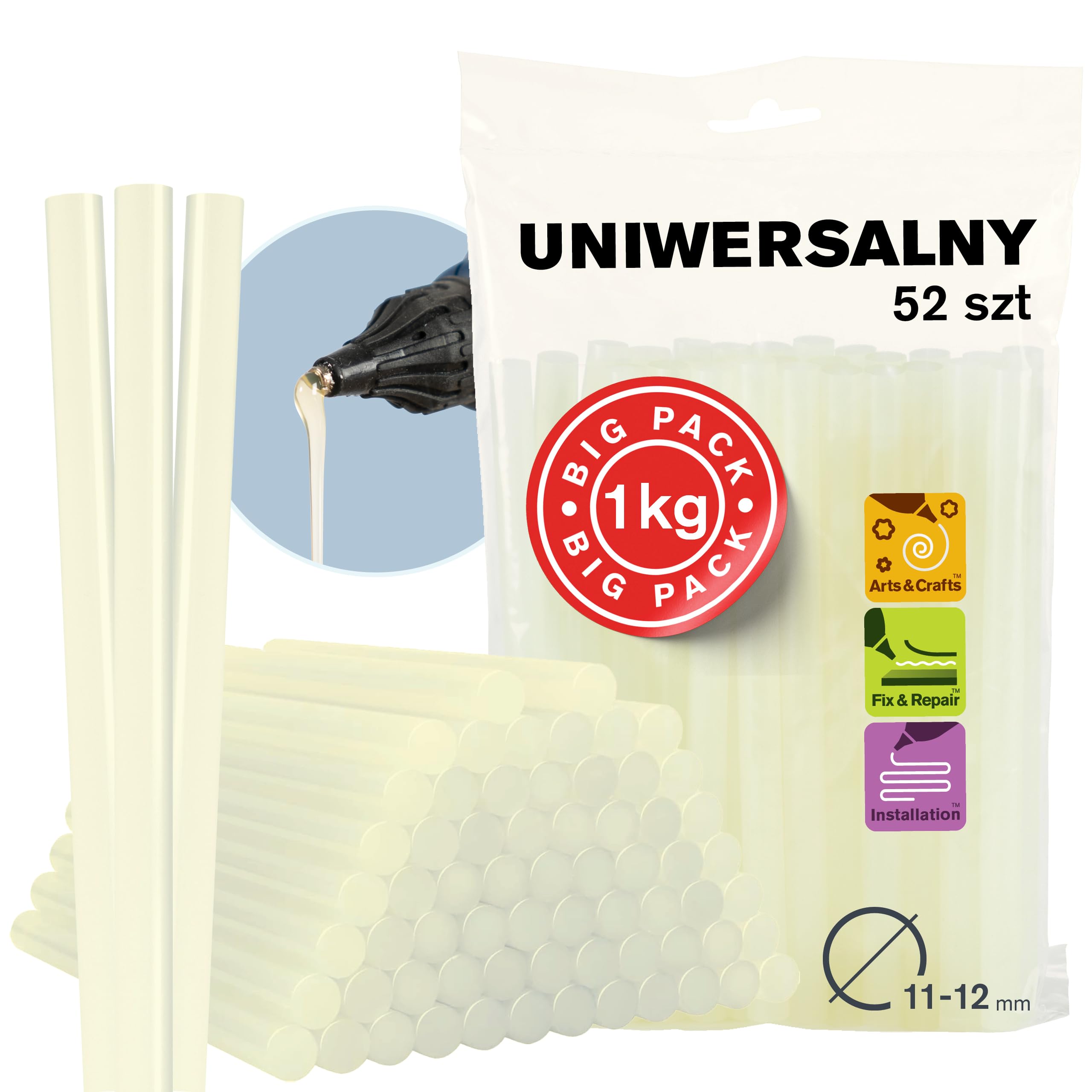 Rapid Eco-T Wkłady Klejowe, Przezroczysty, 50 Sztuk