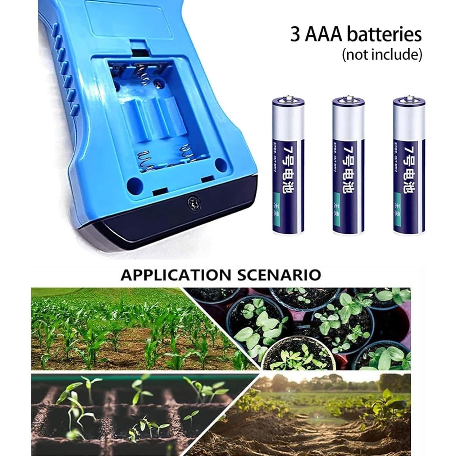 Probador digital de humedad del suelo con sensor NPK/PH/EC/humedad de alta precisión, pantalla LCD retroiluminada para jardín, granja, invernadero, análisis de temperatura y humedad