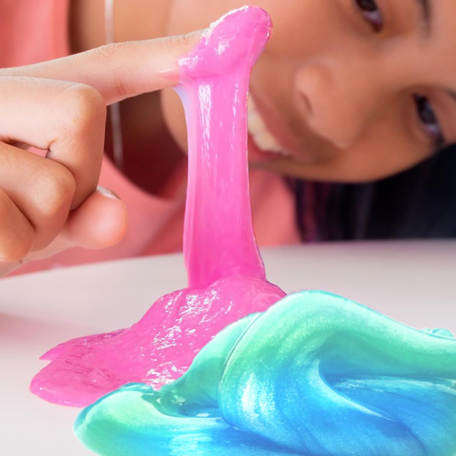 Galaxy Slime Kit, Pink Bule Green 24 Pack DIY Stress Relief Putty Toy, Party Favors for Kids Ages 6-12,Classroom Reward Birthday Christmas