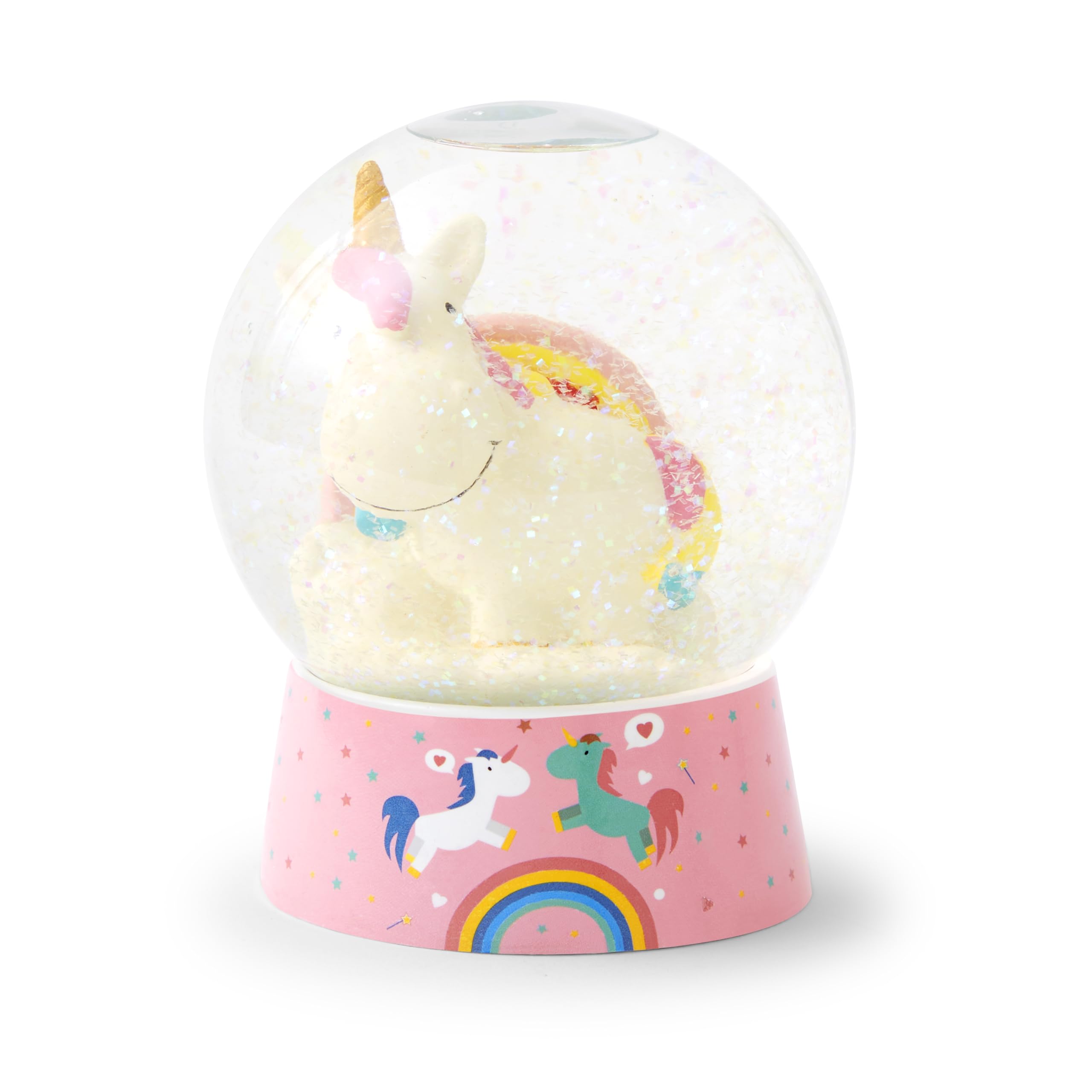 Mousehouse Gifts - Smiling Unicorn Snow Globe, Cute Christmas Decoration for Children