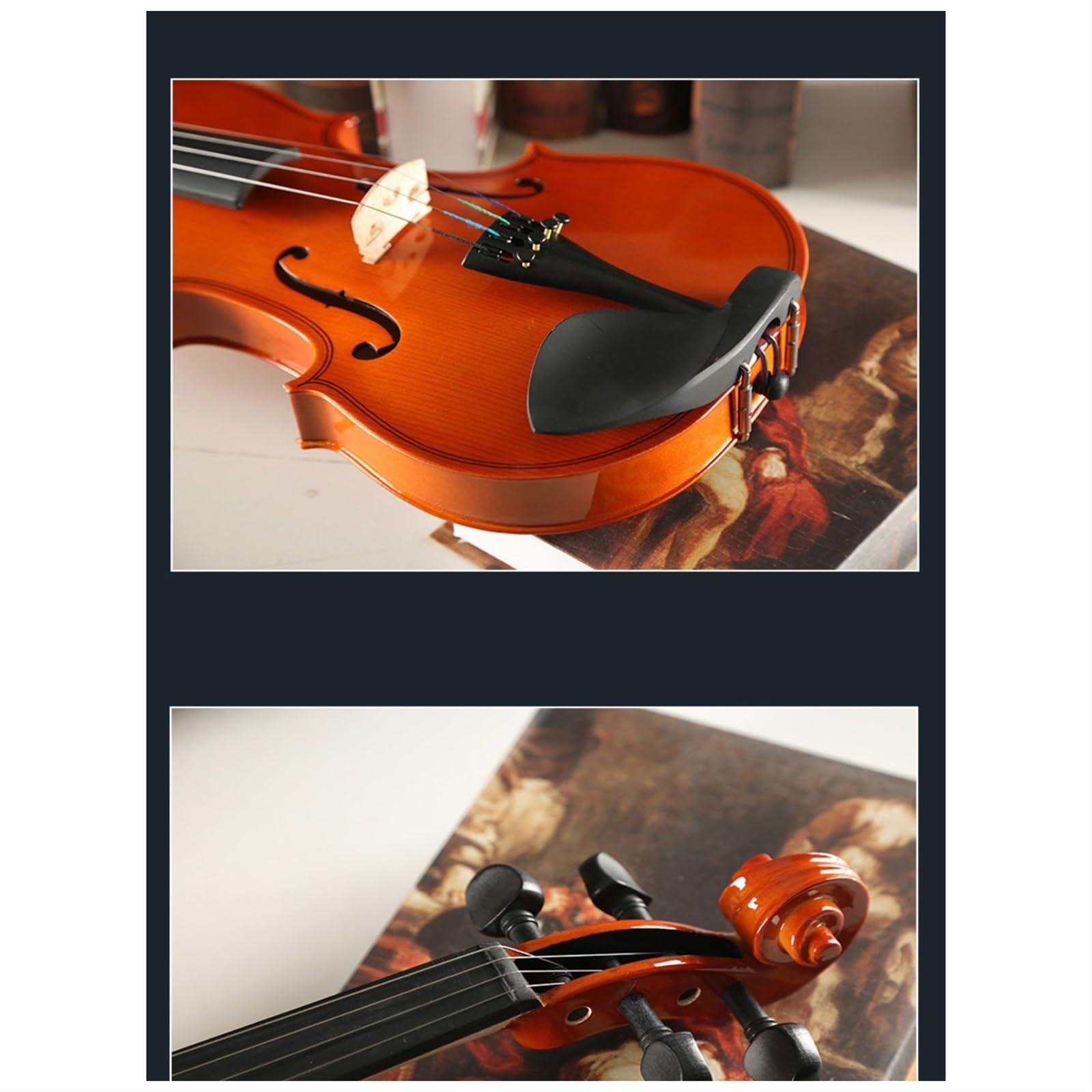 Violino Set Violino per principianti in tiglio Violino per adulti (Color : 3/4)