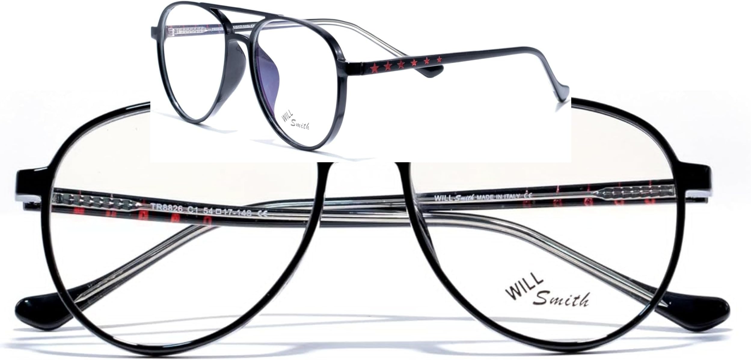 Will Smith TR8826 Unisex Aviator Optical Eyeglasses Frame for Men and Women | Stylish & Durable Design