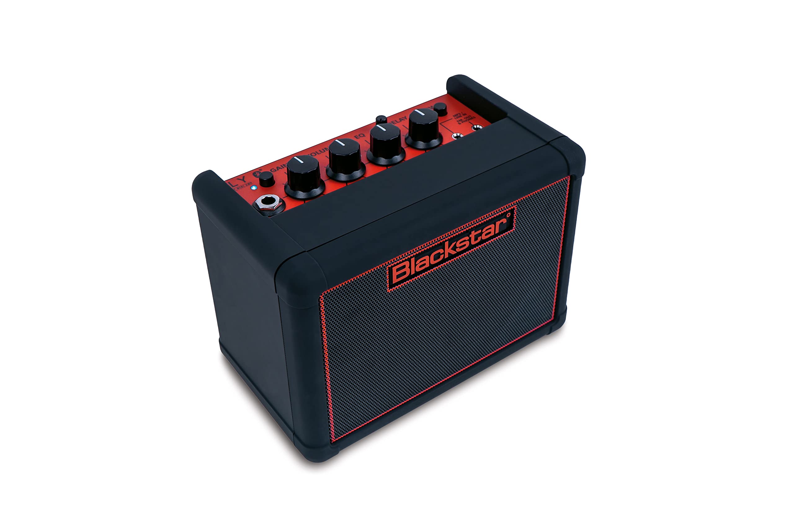 Blackstar Fly 3 Bluetooth Redline Black - Amplificador de guitarra eléctrica portátil a batería, color negro, entrada de línea MP3 y salida de línea de auriculares