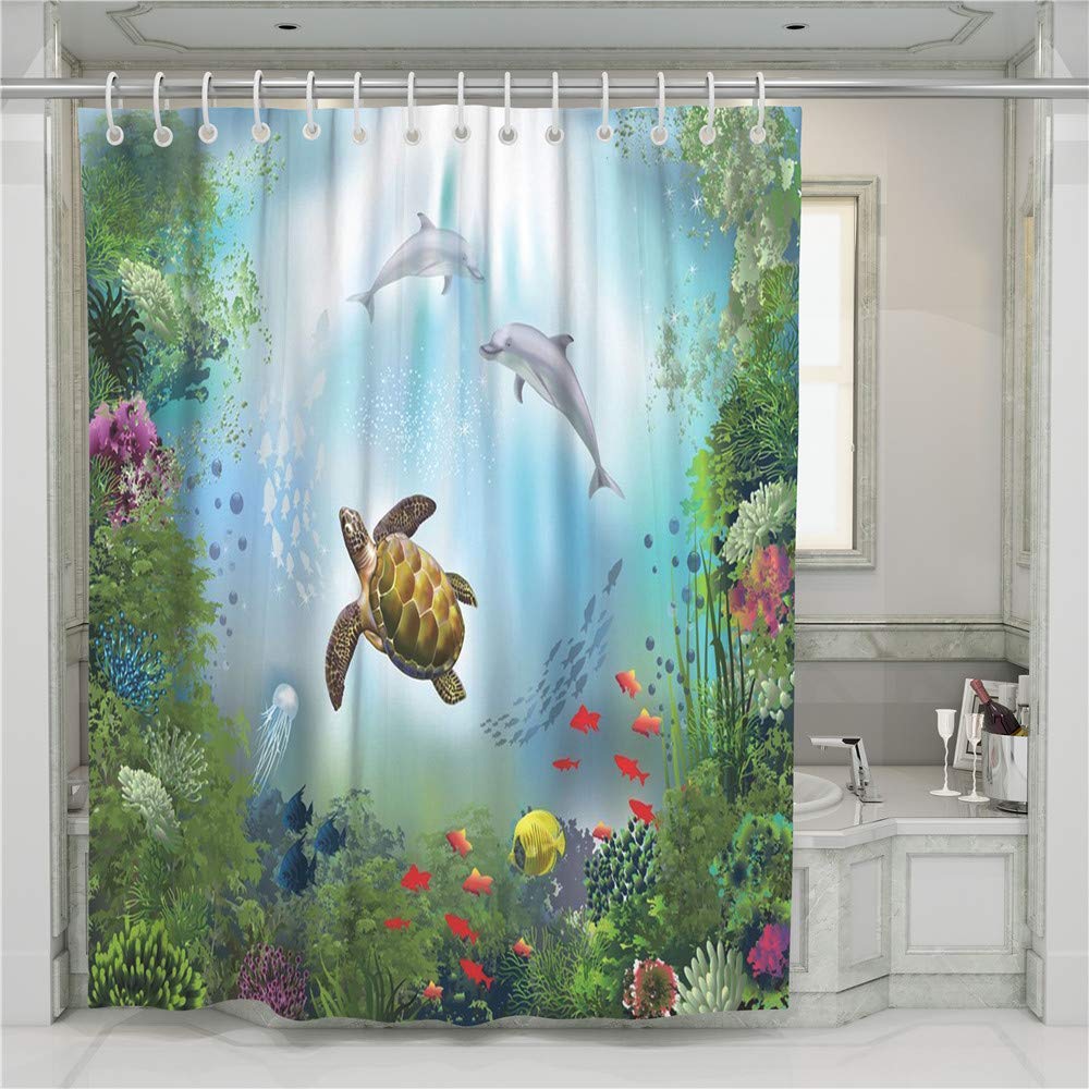 Tenda da doccia antimuffa Underwater World - .ownkoti