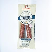 Vista 8 de PALACIOS - Auténtico chorizo español. Receta de salchicha ahumada IBÉRICO de cerdo molido totalmente natural, curada en seco en España.