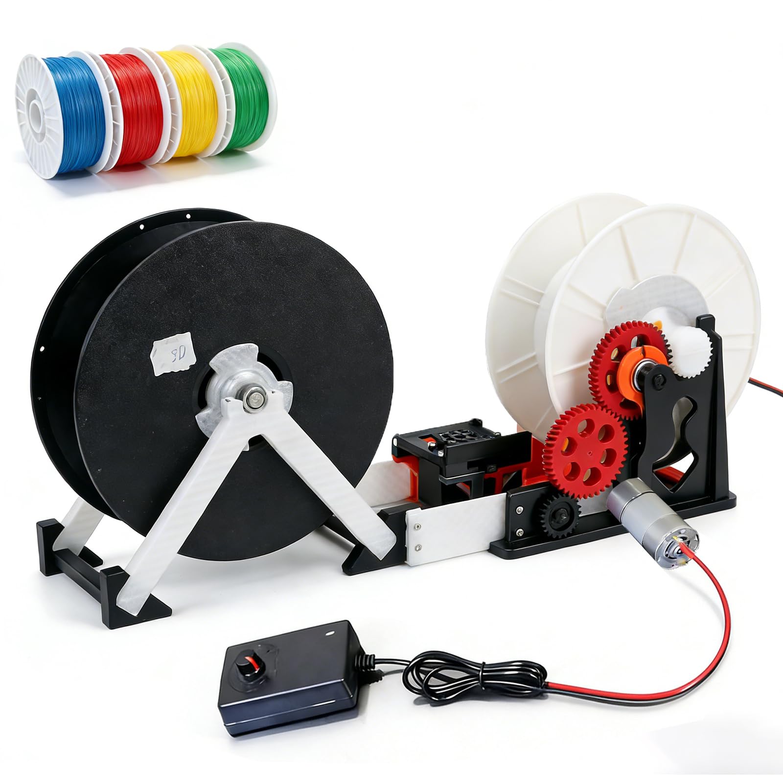 Bobinador de filamentos, bobinador eléctrico y manual, soporta bobinas de hasta 1 kg, bobinado uniforme para entusiastas de la impresión