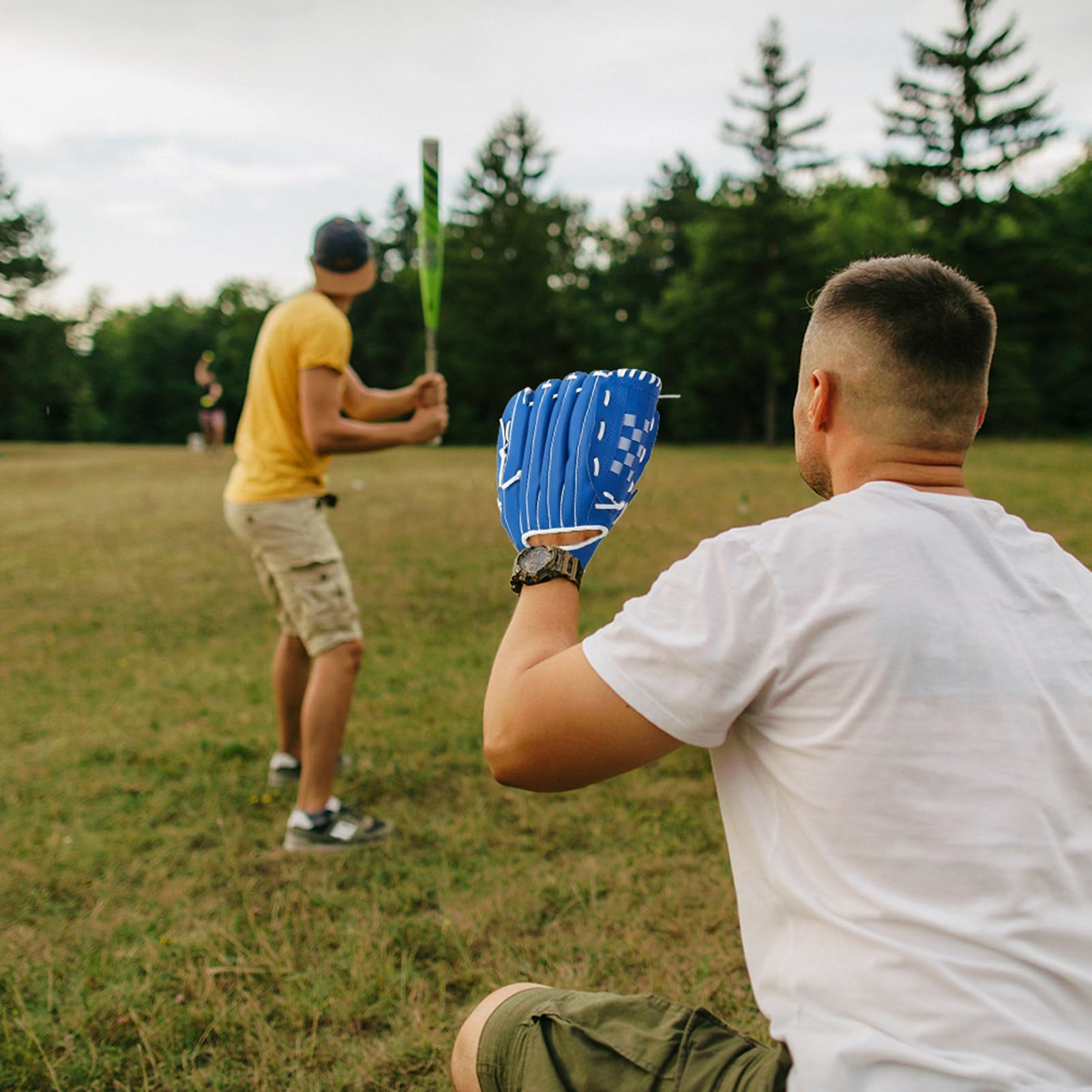 Wakects Giove di Baseball Giovanile, di Pratica del Baseball, Guanto Sinistra in Pelle PU con Polso Morbido, Tasca Profonda, Punti Rinforzati