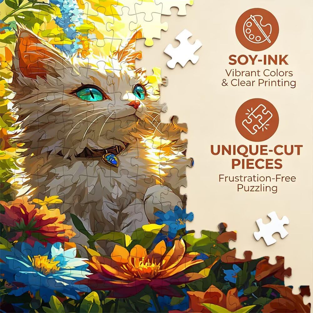 Zwillinge Katzen Puzzle 2000 Teile, Klassische Puzzles, Geschicklichkeitsspiel Puzzle für Erwachsene, Puzzlespiele für Die Ganze Familie, Mit Schöner Verpackung, Dekoration Puzzles DX0YL3-854