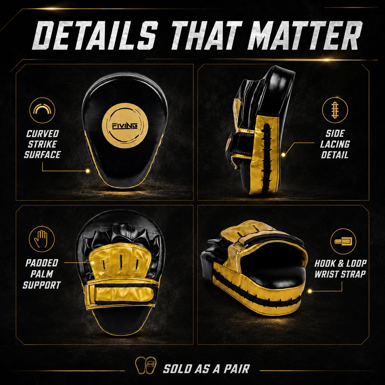 Boxe Focus Mitts - Guanti da allenamento curvi, per MMA