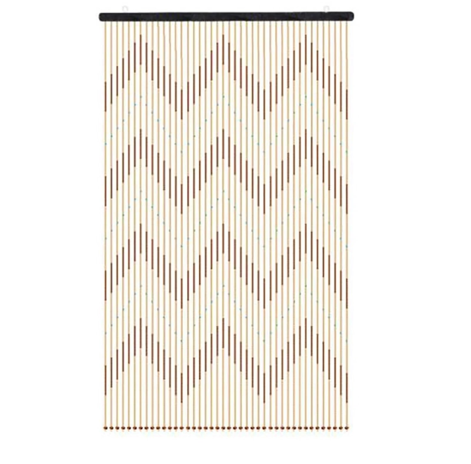 Rideau à perles pour séparation salon rideau de porte en bois dense