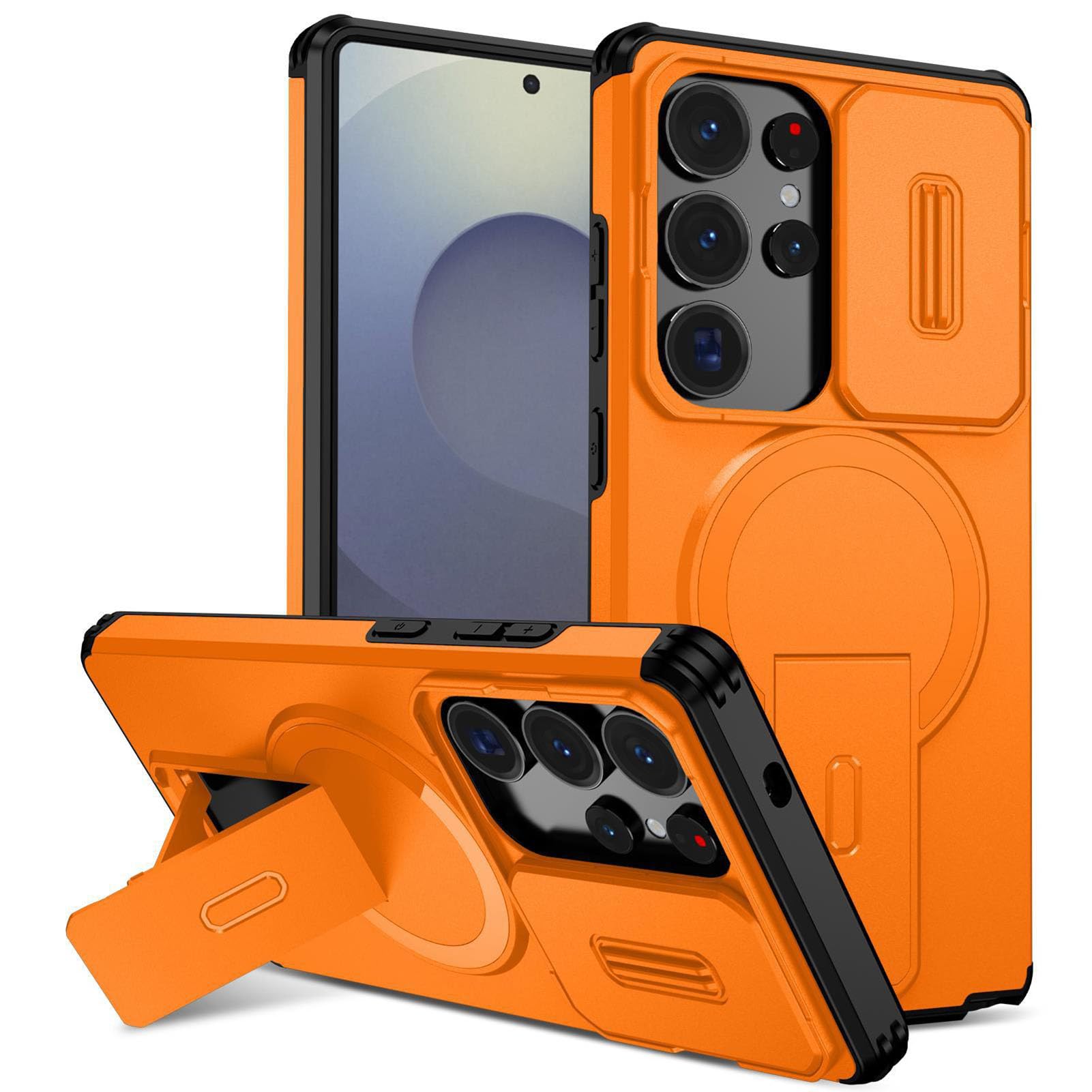 Coque Samsung S26 Plus magnétique dotée d'un support réglable antichoc militaire